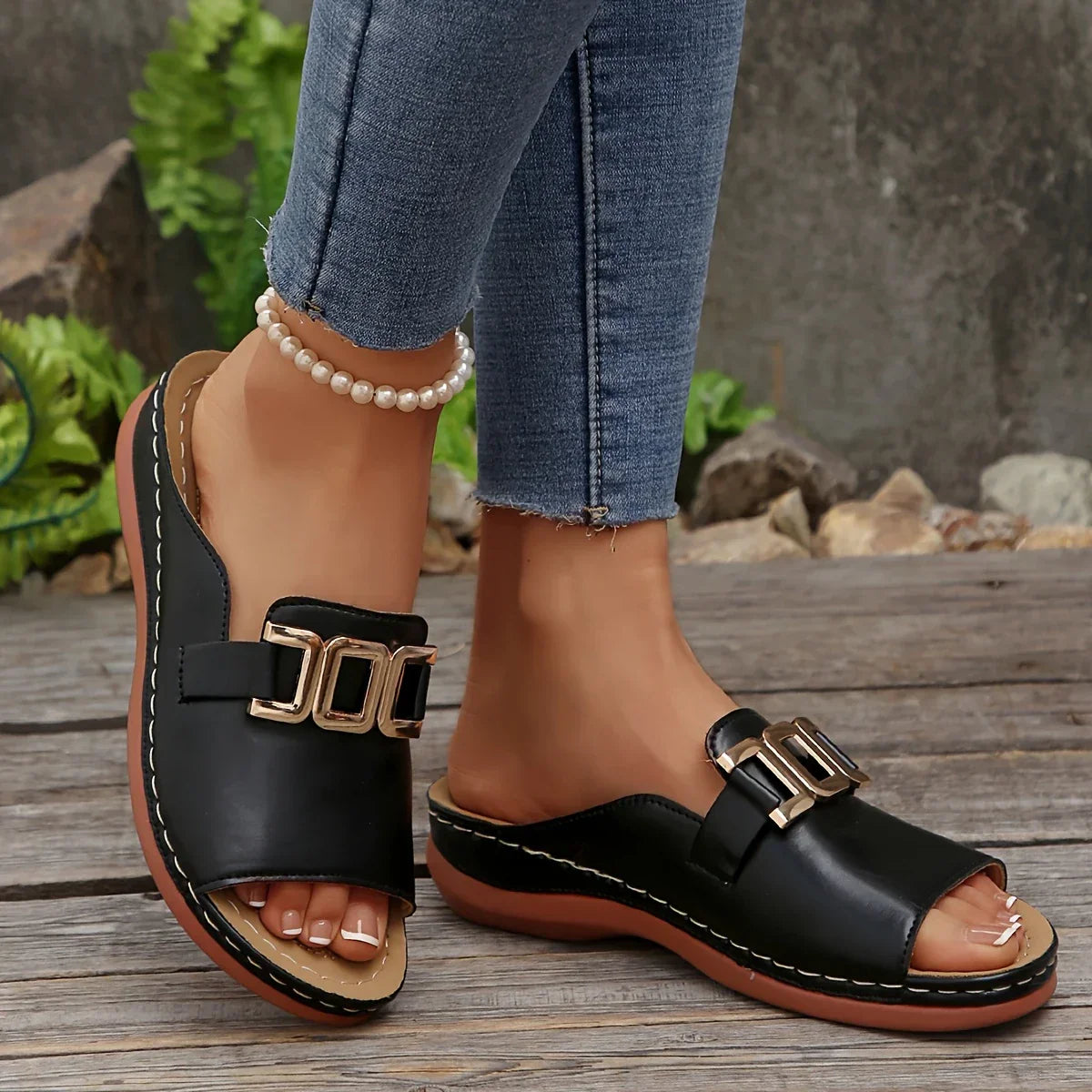 Claire - Trendy Ortopædiske Sandaler til Hverdagskomfort