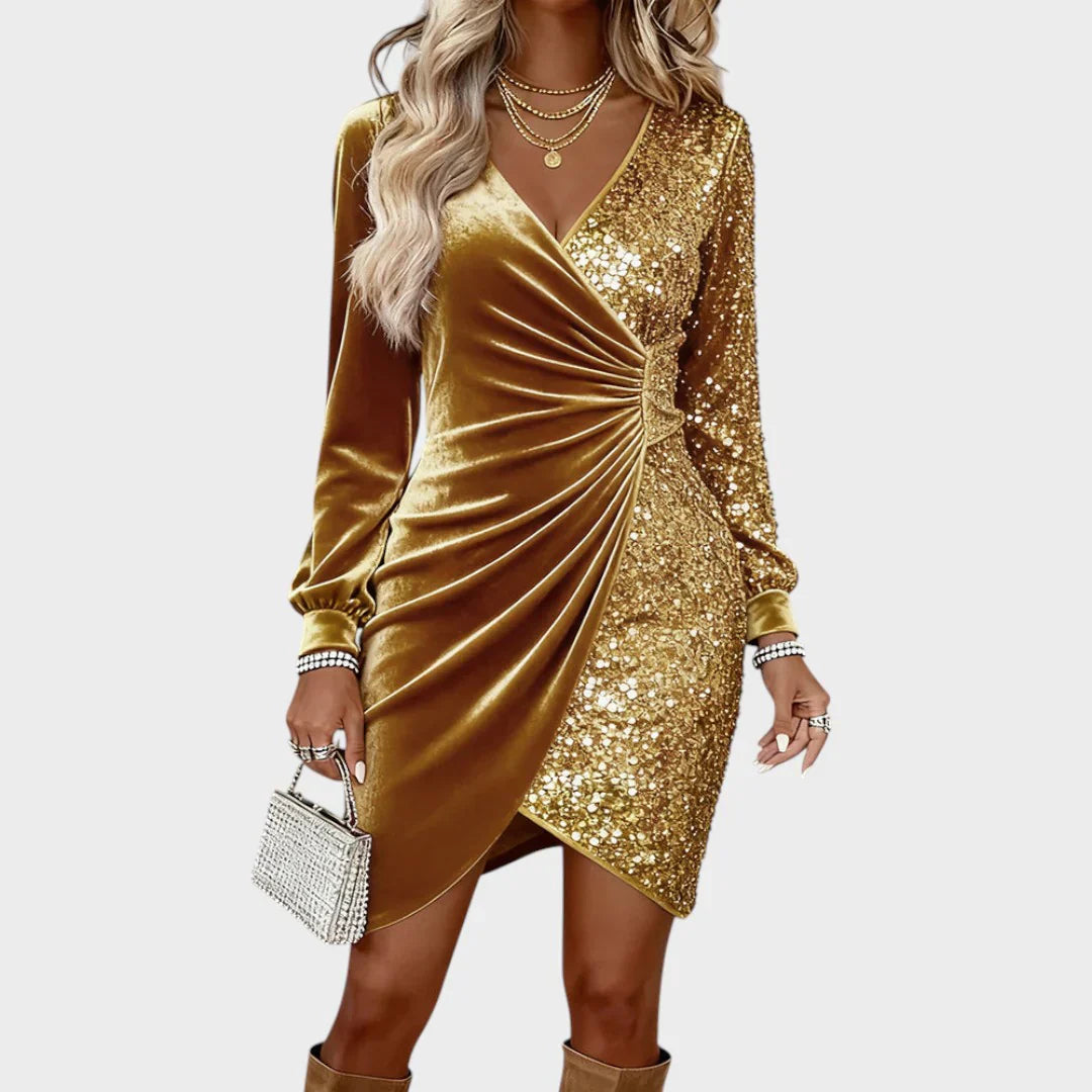 Edie - Robe de Soirée Scintillante Portefeuille