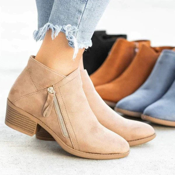 Sabrina - Bottines en Suède Confort Ultime