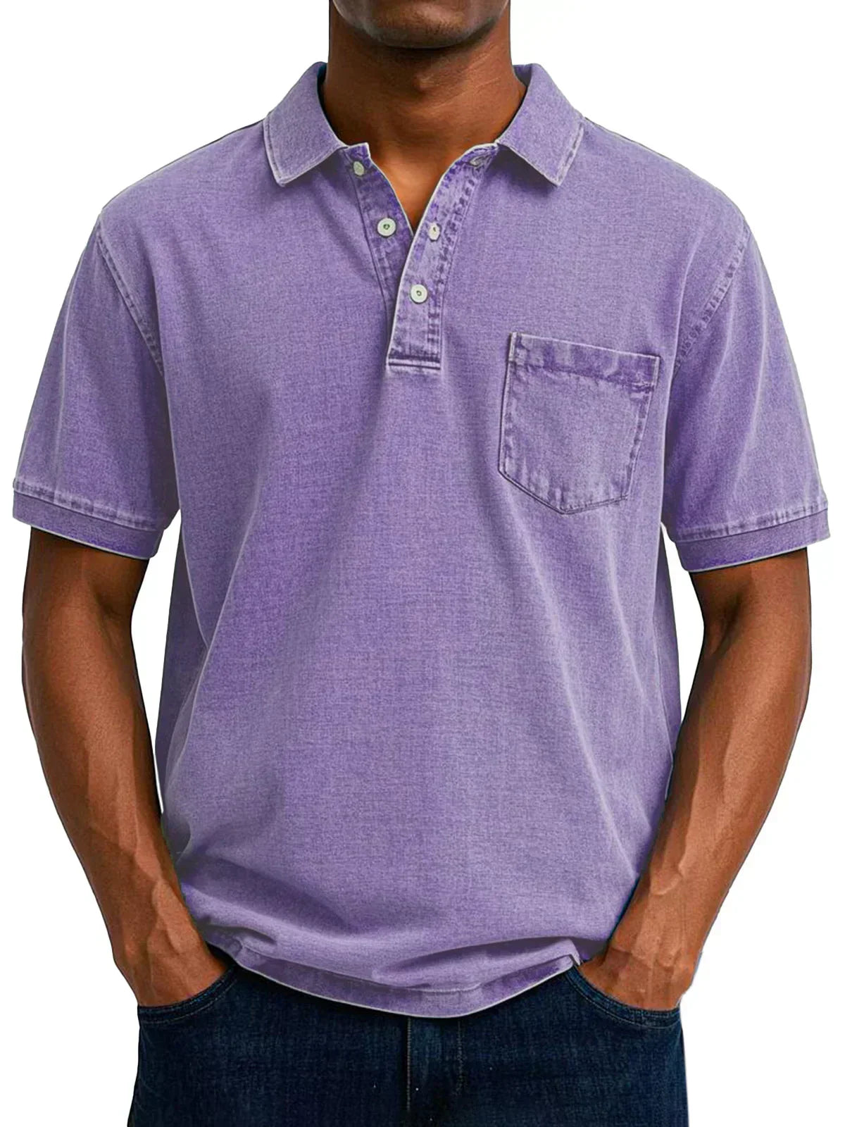 Antonio - Retro Polo z Prémiového Ľahkého Denimu