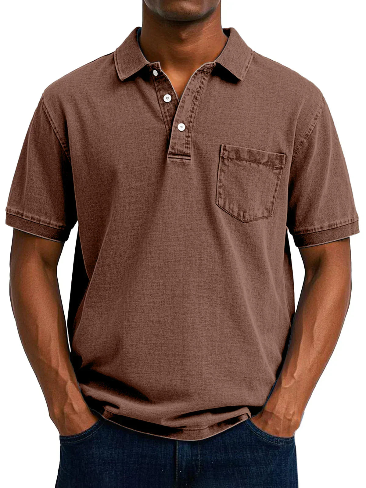 Antonio - Retro Polo z Prémiového Ľahkého Denimu