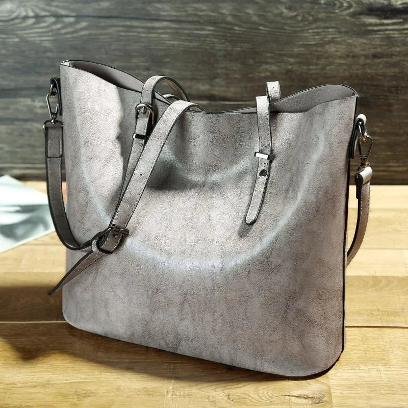 Erika - Bolso Shopper Vintage de Cuero Premium