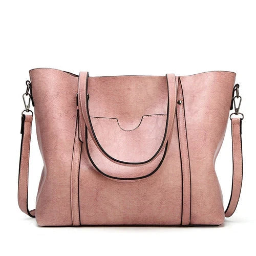 Laila - Bolso Tote Grande Vintage de Cuero