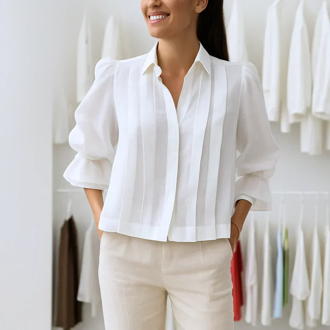 Darina - Elegantná a Ženská Plisovaná Košeľa