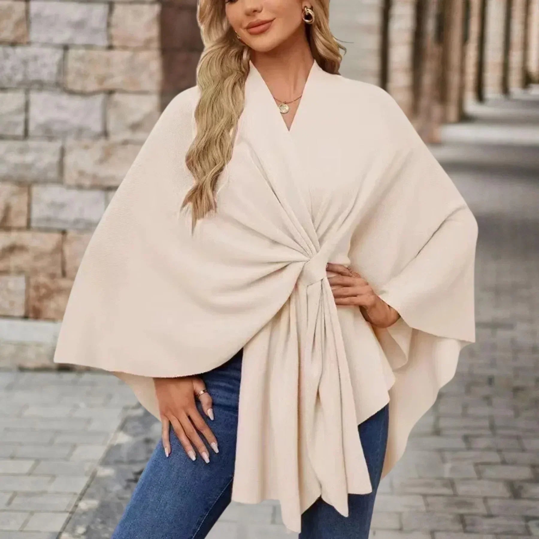 Cassidy - Elegantný Pohodlný Šálový Kabát