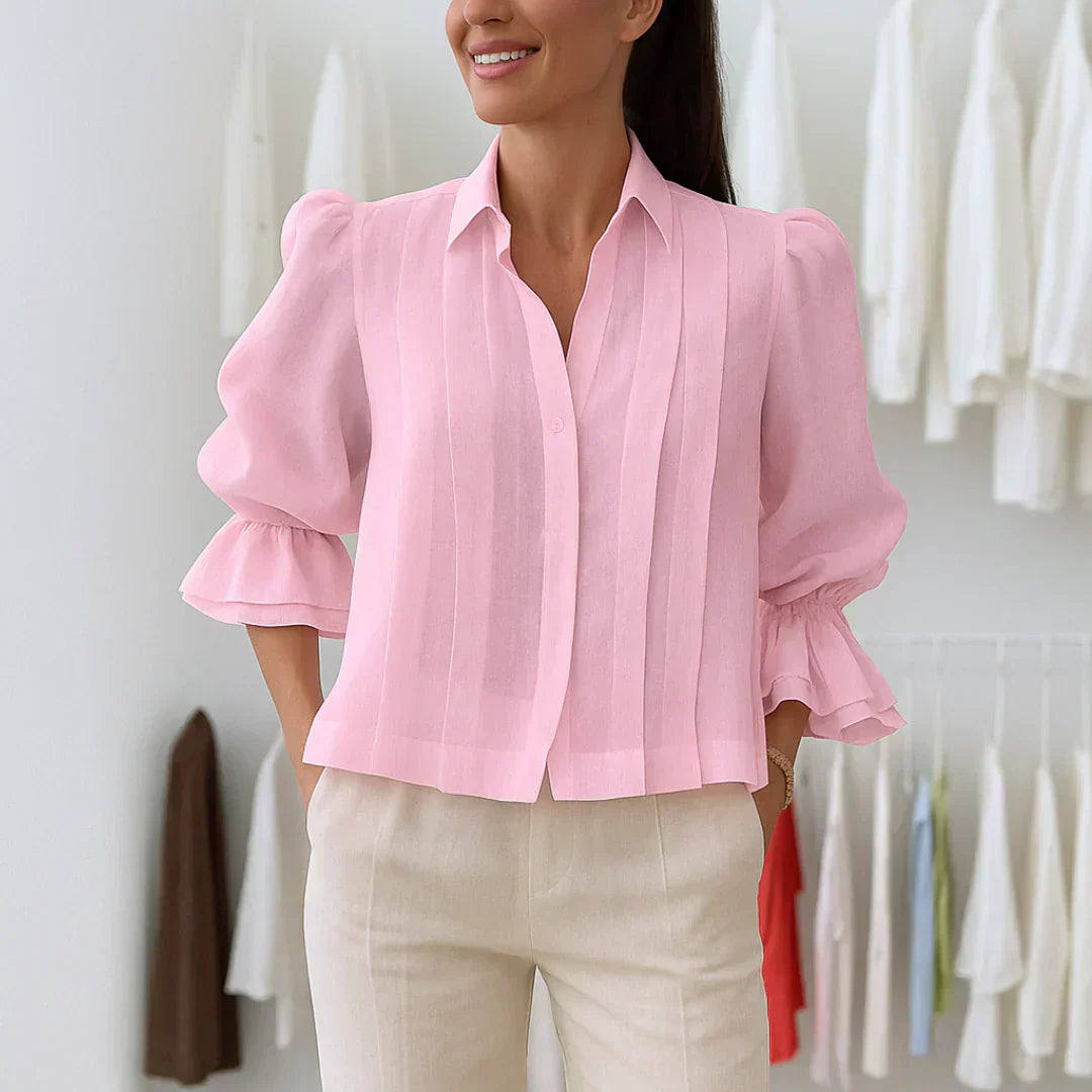 Darina - Elegantná a Ženská Plisovaná Košeľa