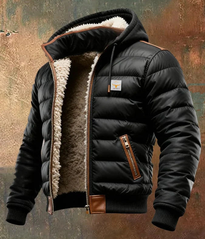 Théo - Manteau Matelassé à Capuche Intérieur Sherpa