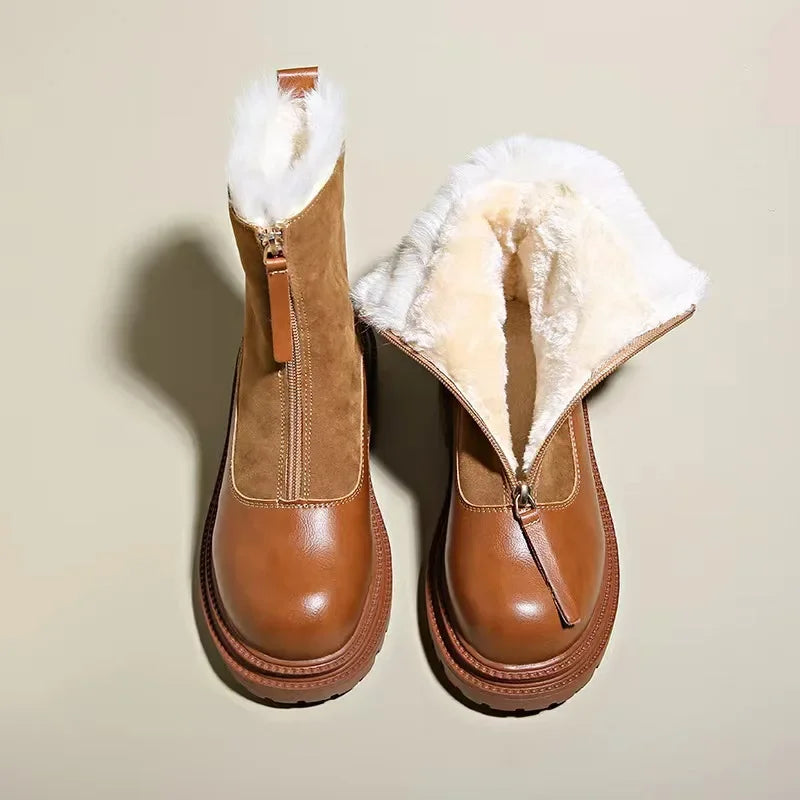 Alma - Bottes Cuir et Daim Doublure Fourrure