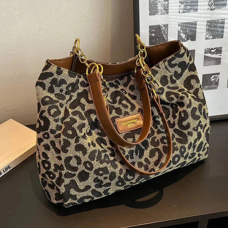 Leonia - Bolso Shopper de Moda Leopardo