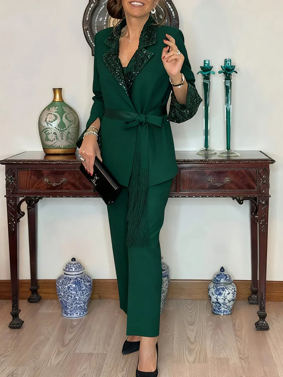 Daniela - Conjunto De Noche Femenino Chaqueta Y Pantalón