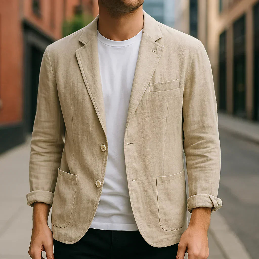 Malone - Timeless Natural & Lightweight Linen Blazer