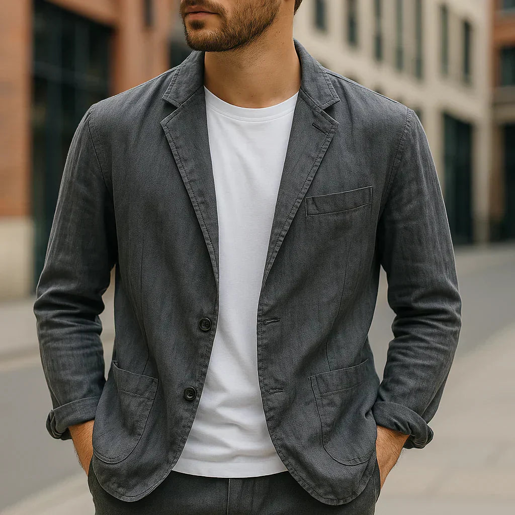 Malone - Timeless Natural & Lightweight Linen Blazer