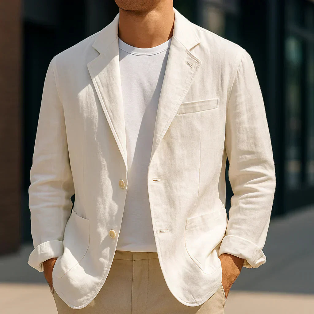 Malone - Blazer Atemporal de Lino Natural y Ligero