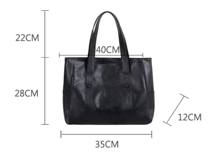 Hedna - Bolso Tote Lujoso Minimalista de Cuero