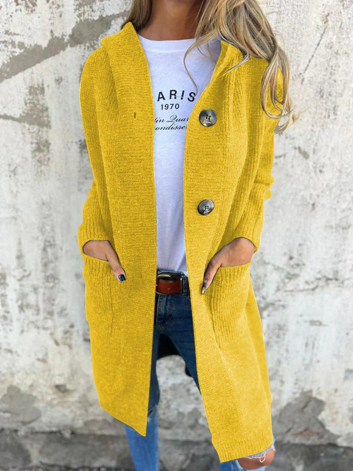 Djenna - Cardigan Long en Tricot Élégant
