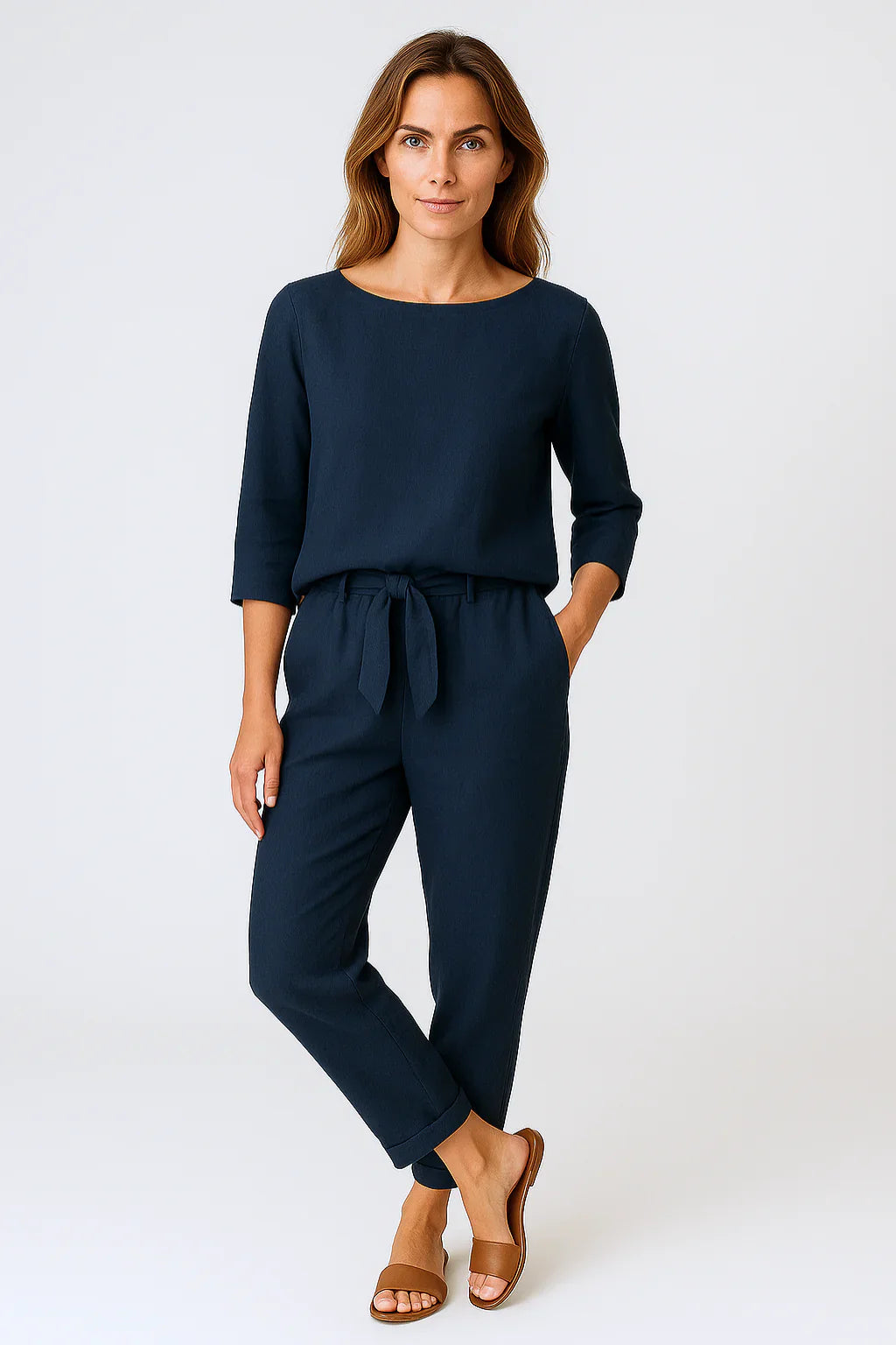 Theana - Elegant 2stk Åndbart Bomuldssæt