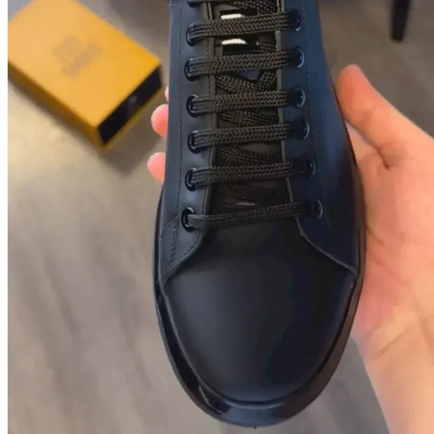 Cédric - Baskets Noires Élégantes Homme