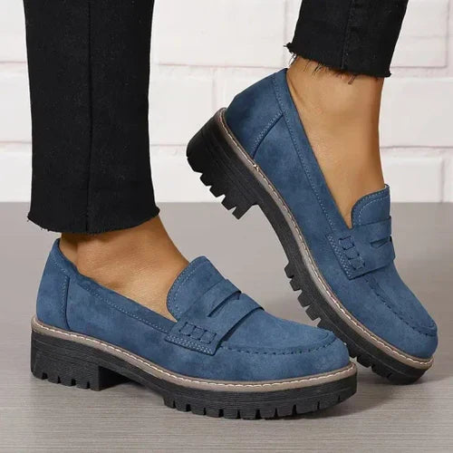 Noalie - Mocassins en Daim à Plateforme