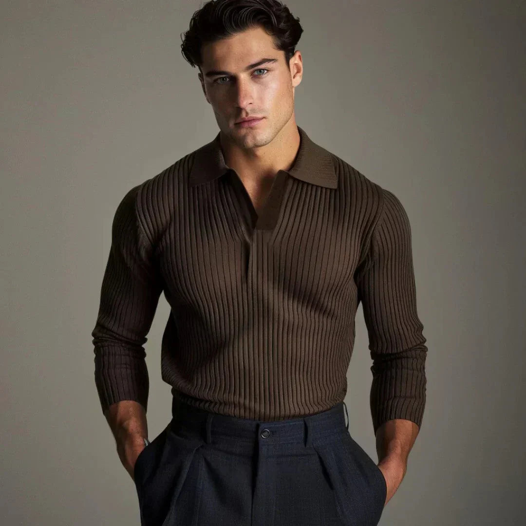 Tristan - Pull Col V Élégance Masculine