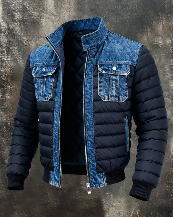 Reichard - Blouson Matelassé en Denim Unique