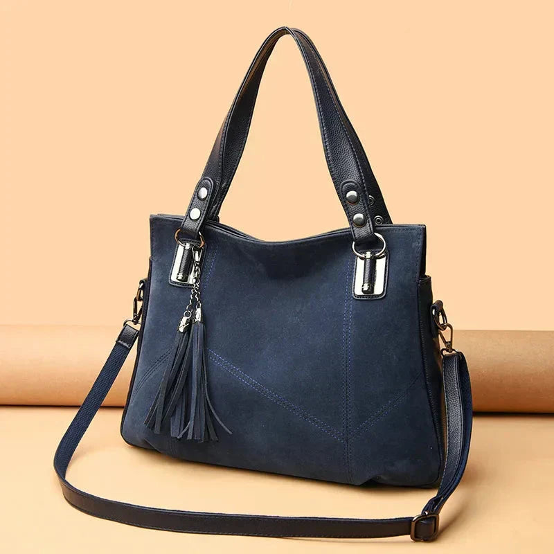 Djulia - Bolso de Mano Artesanal de Ante