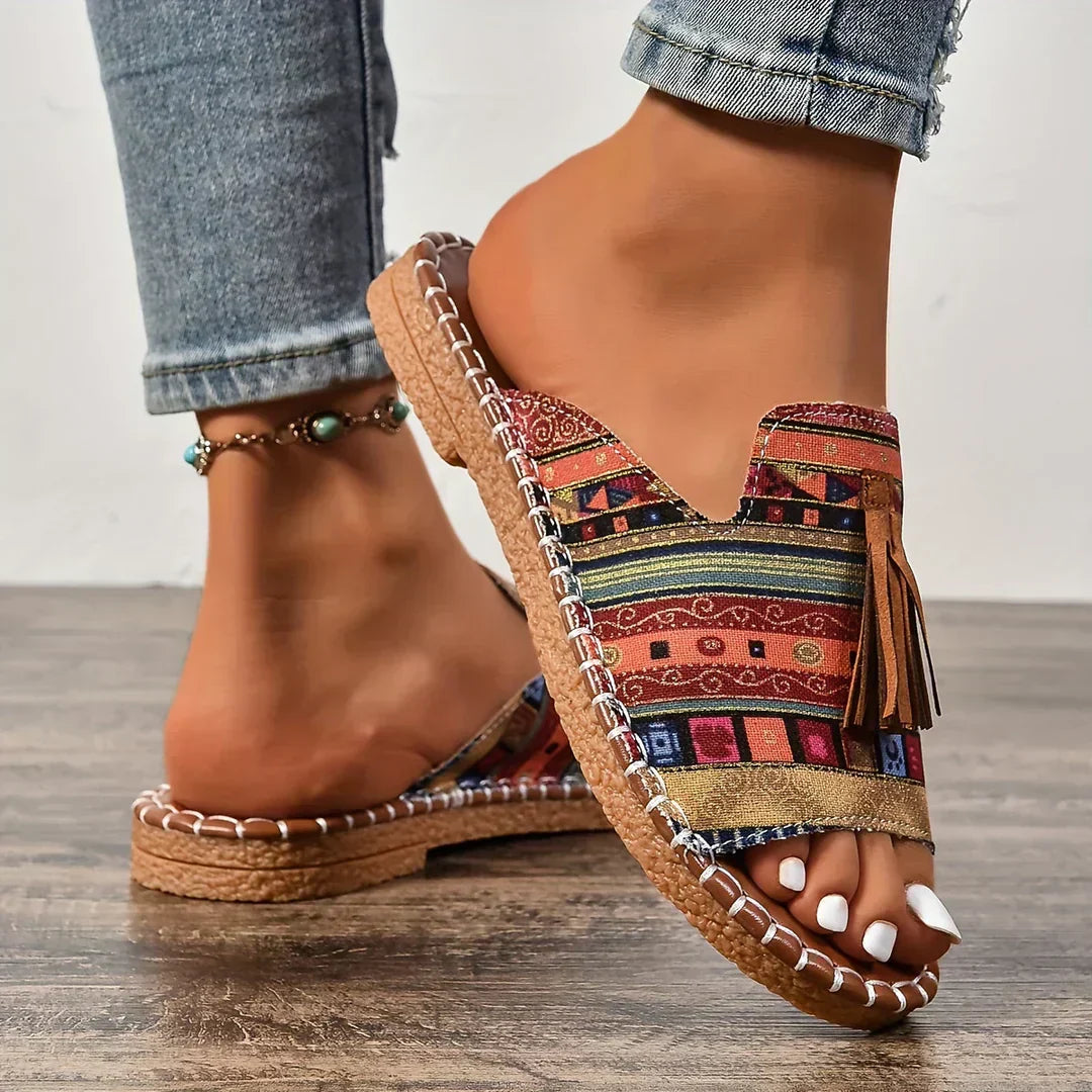 Bettina - Komfortable Sandaler i Bohemestil