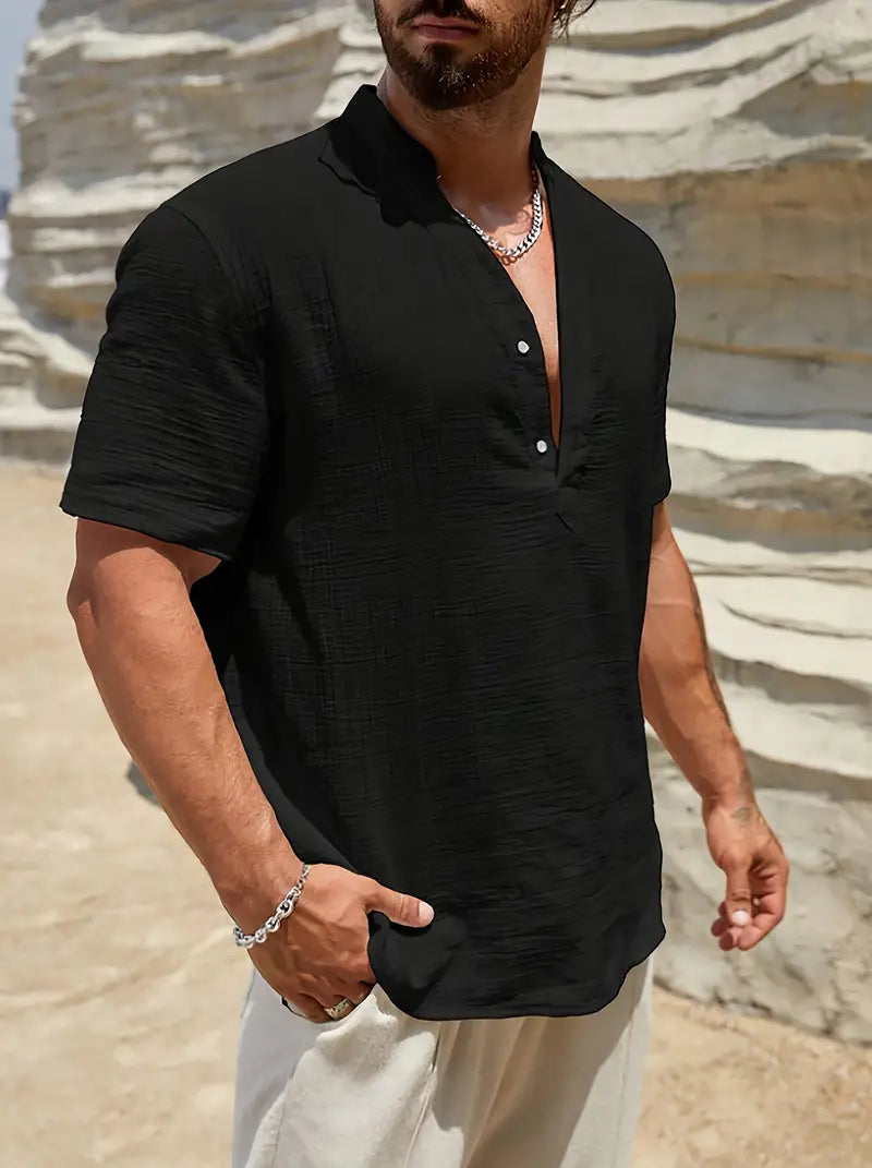 Martin - Blød Sommer Skjorte i Blød Bomuld