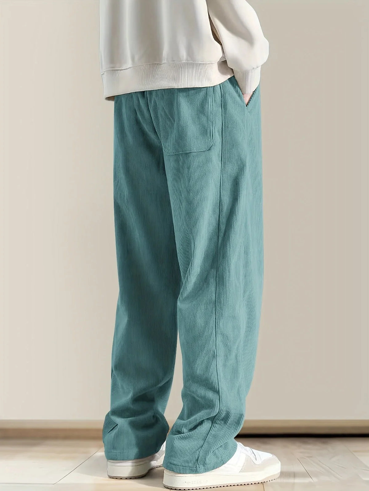 Elis - Pantalón Amplio de Pana con Cintura Ajustable