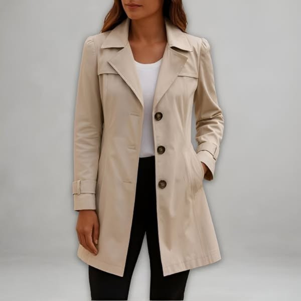 Elisenda - Klasický Esenciální Středně Dlouhý Trenchcoat
