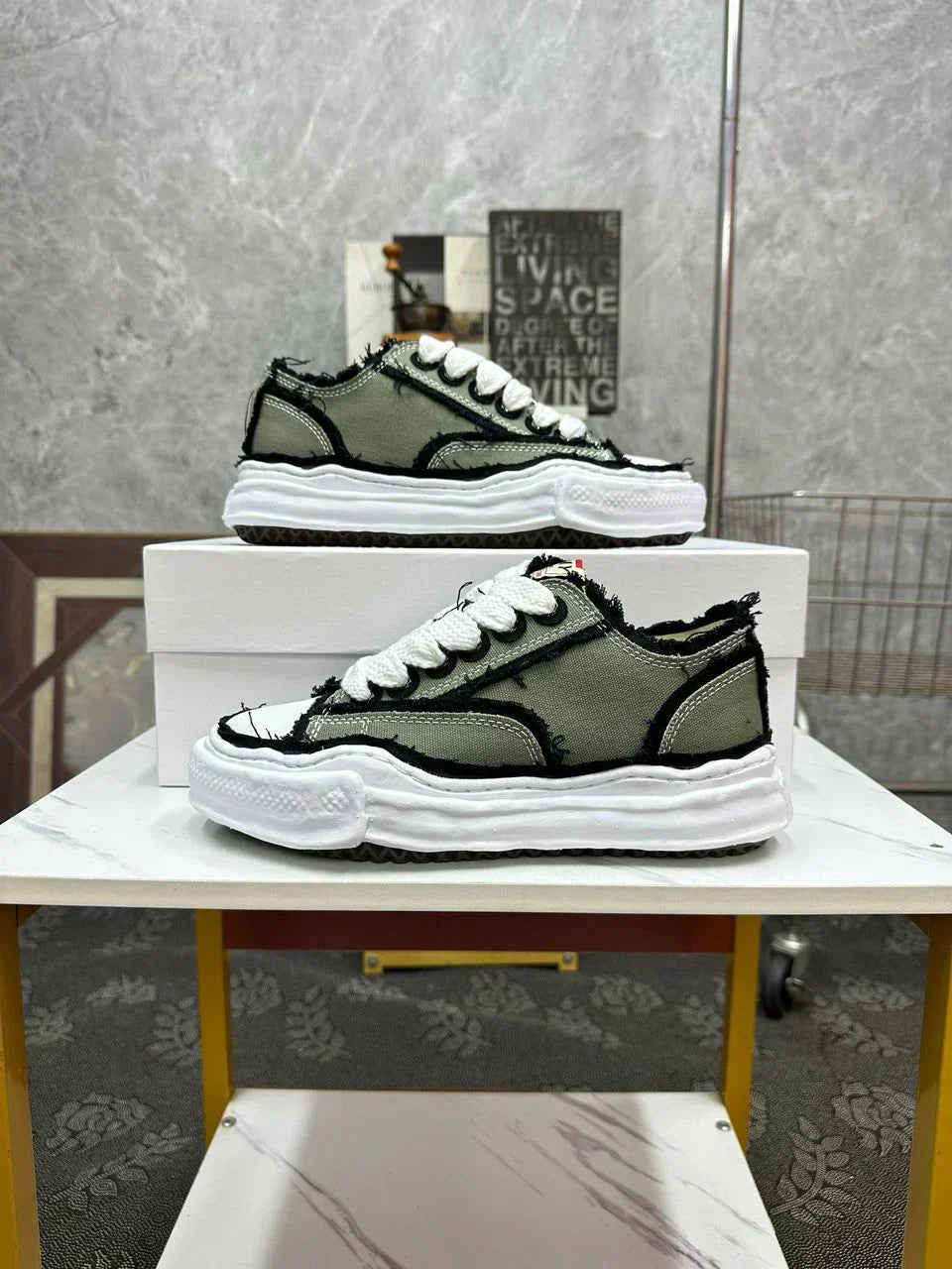 Noam - Tennis Ă Lacets Atypiques Olive