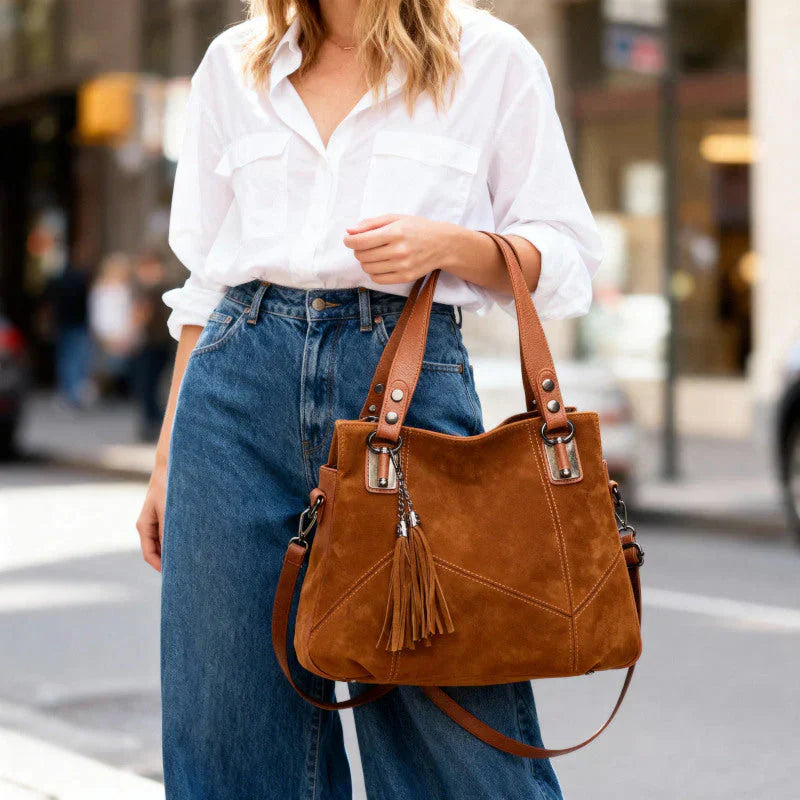 Djulia - Sac à Main en Daim Artisanal