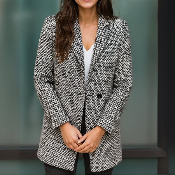 Suzan - Středně Dlouhý Vlněný Kabát