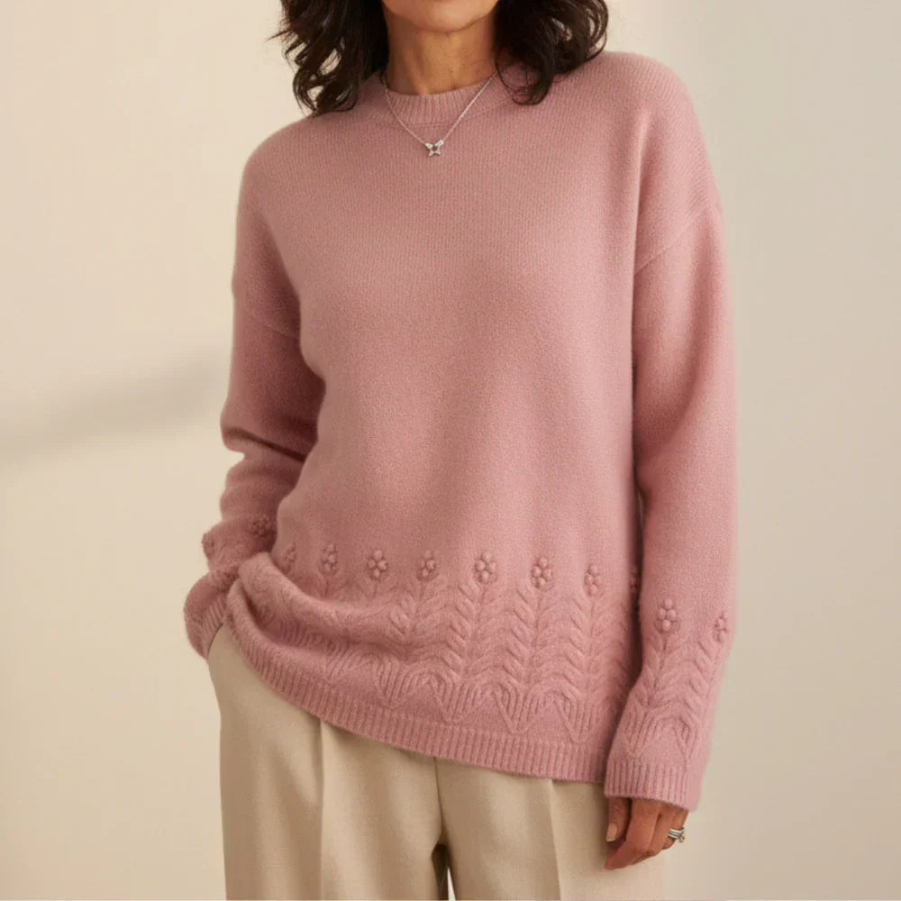 Claudia - Pull Doux Mélange Raffiné de Laine et Cachemire