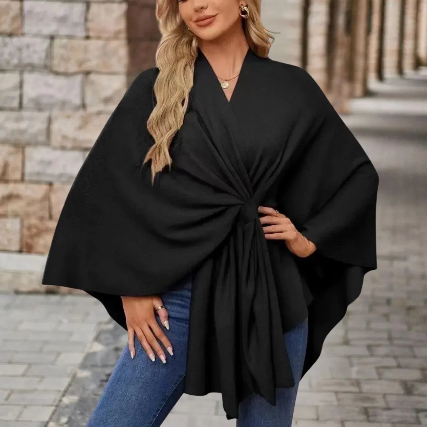 Cassidy - Elegantný Pohodlný Šálový Kabát