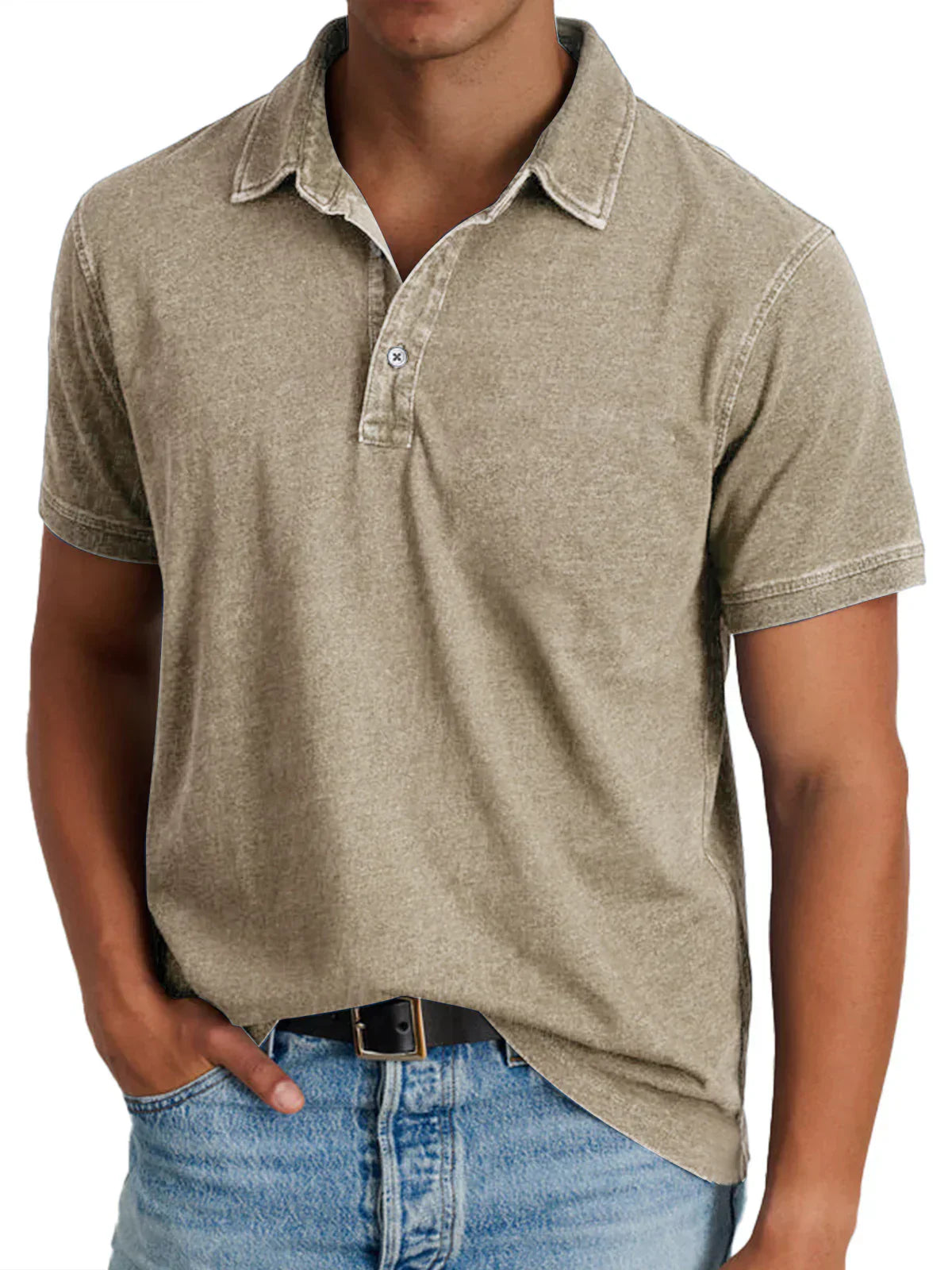 Blaise - Premium Let Denim Kvalitets Poloshirt