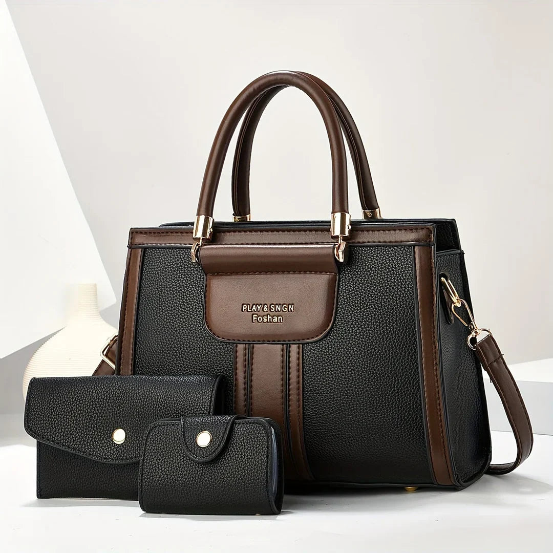 Mallia - Conjunto de Bolsos de Cuero 3pzs Elegante