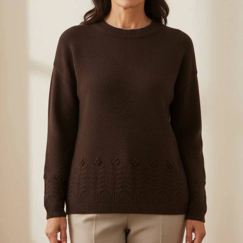 Claudia - Pull Doux Mélange Raffiné de Laine et Cachemire