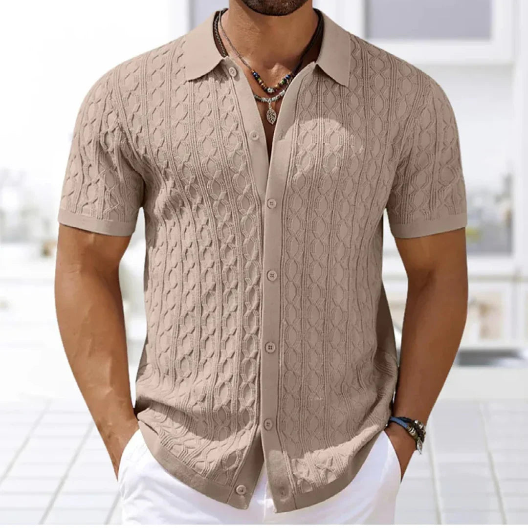 Xavier - Premium Jacquardstrikket Skjorte