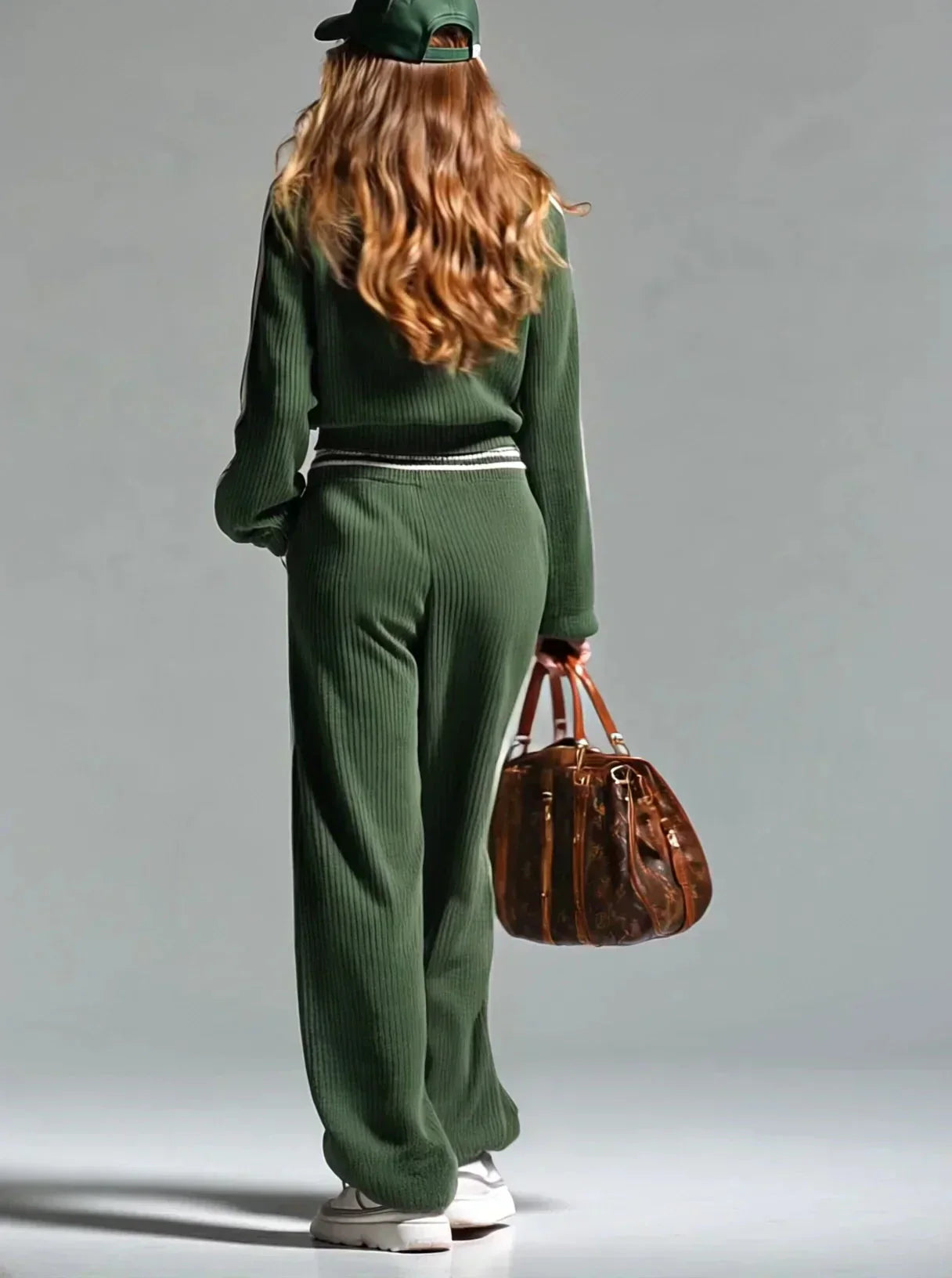Zélie - Ensemble Assorti Pull et Pantalon Côtelé