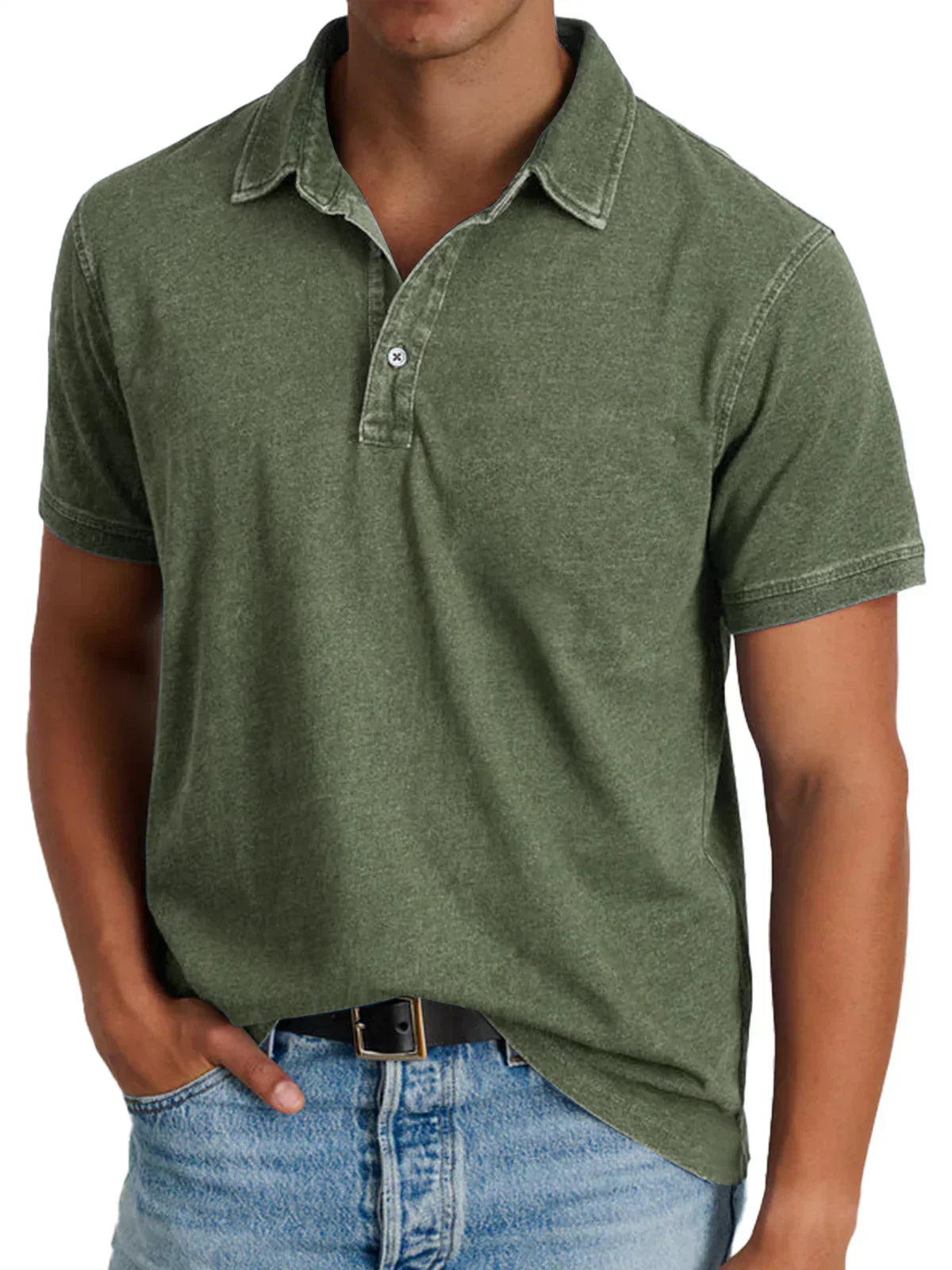 Blaise - Premium Let Denim Kvalitets Poloshirt