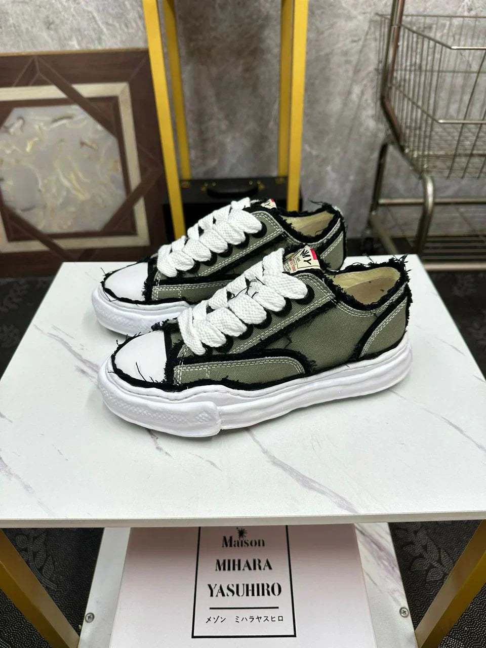 Noam - Tennis Ă Lacets Atypiques Olive