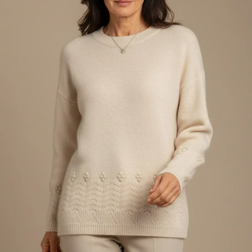 Claudia - Pull Doux Mélange Raffiné de Laine et Cachemire