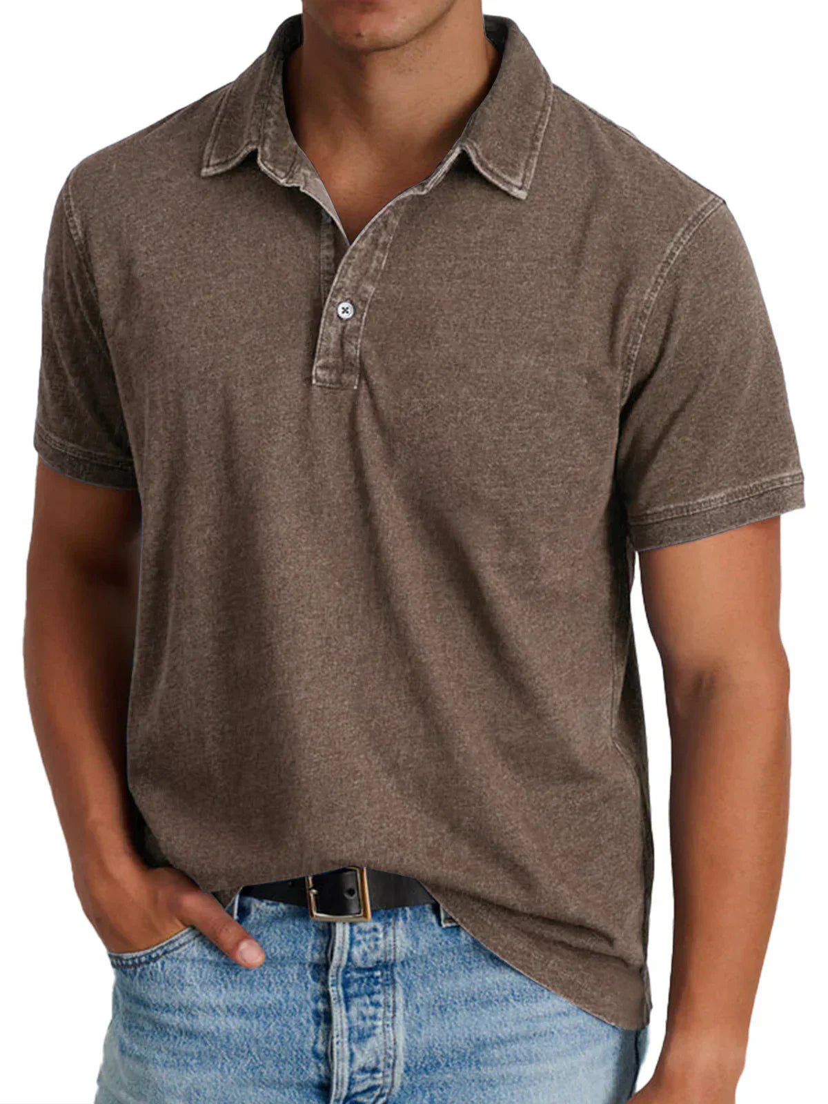 Blaise - Premium Let Denim Kvalitets Poloshirt