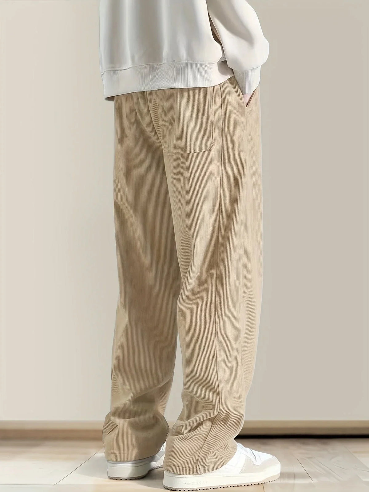 Elis - Pantalón Amplio de Pana con Cintura Ajustable