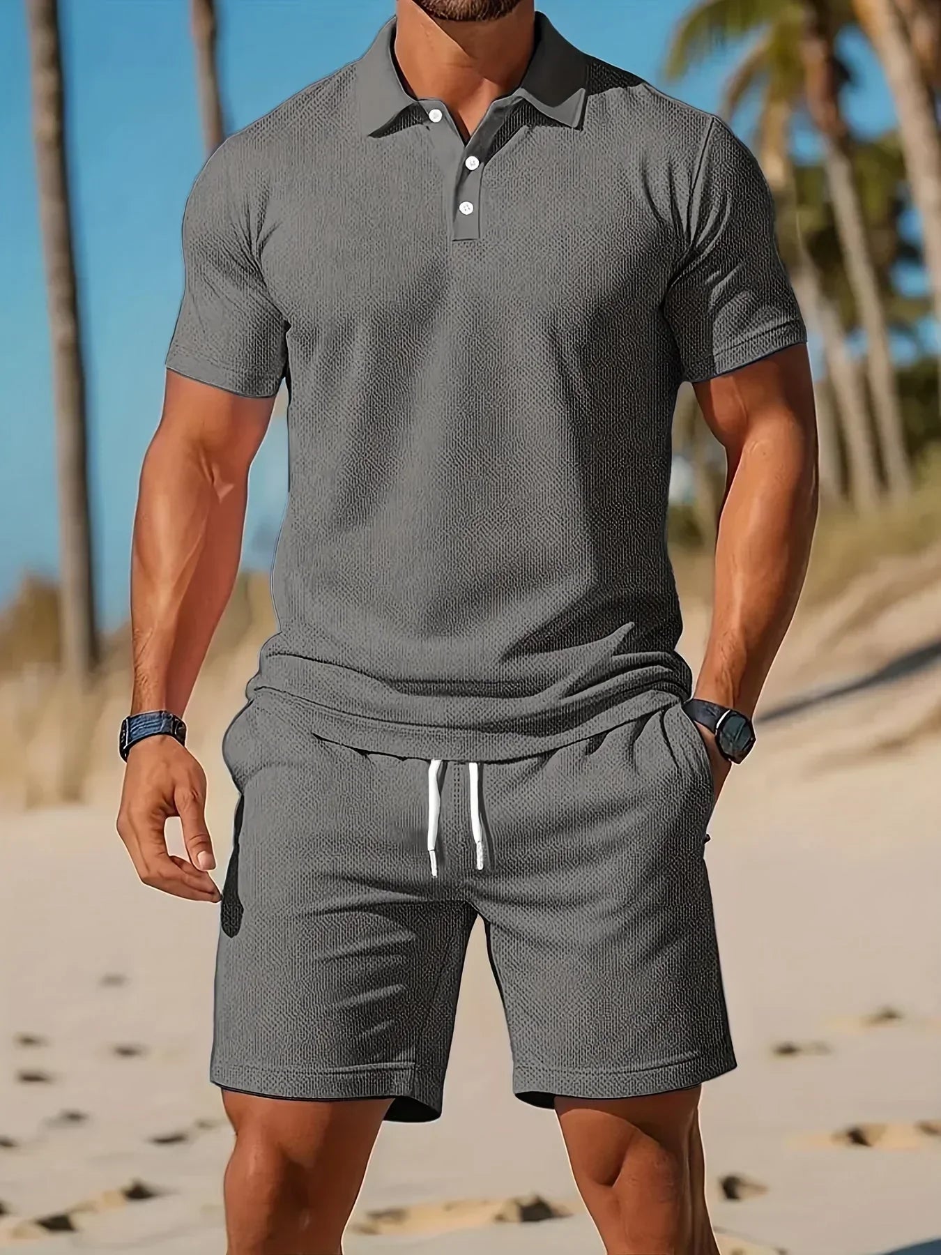Aiden - Luxury Polo Set with Matching Shorts