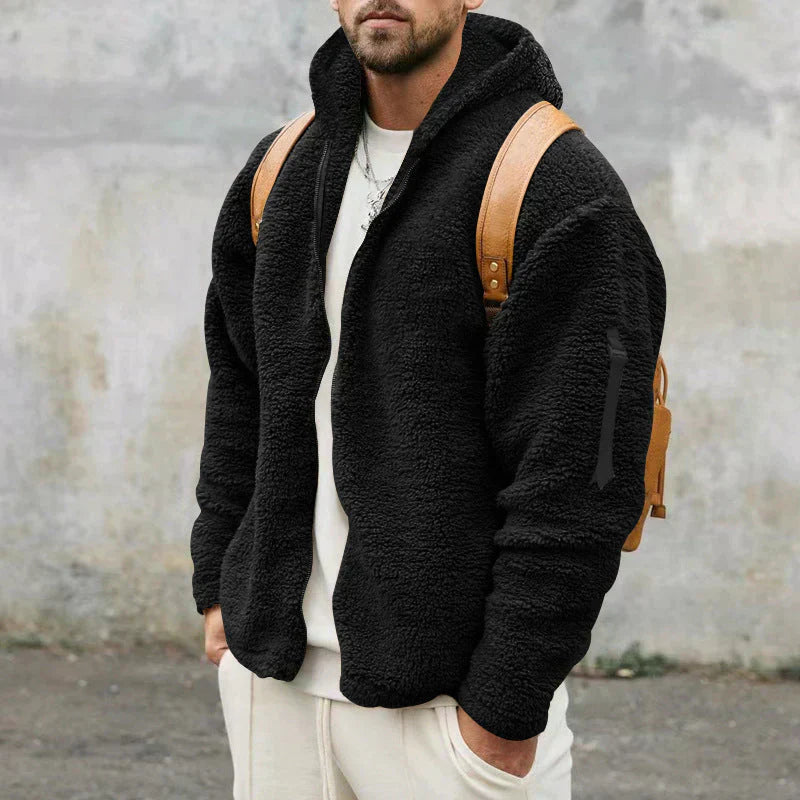 Samuel - Měkká Fleece Bunda s Kapucí