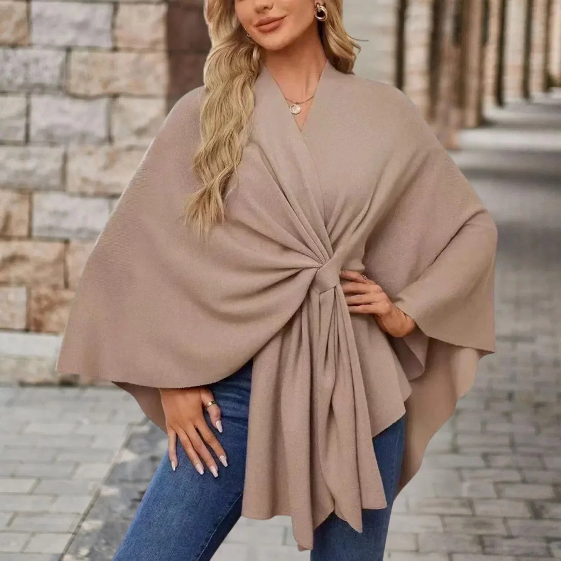 Cassidy - Elegantný Pohodlný Šálový Kabát