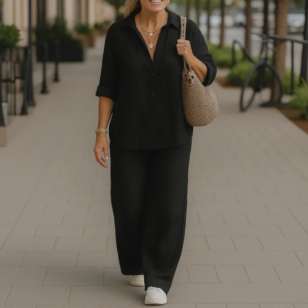 Morgane - Prúdená Košeľa a Nohavice z Prírodných Vlákien