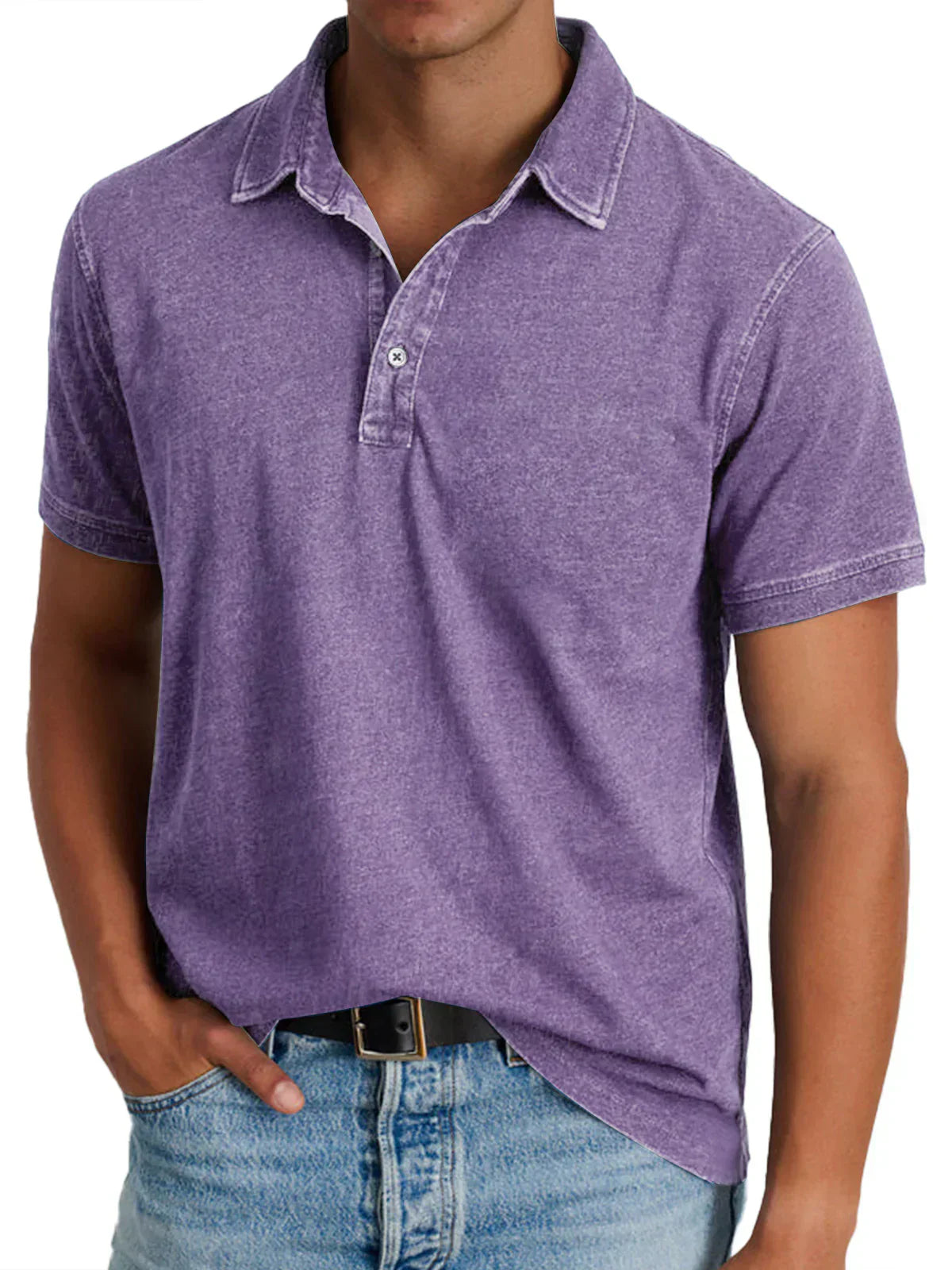 Blaise - Premium Let Denim Kvalitets Poloshirt