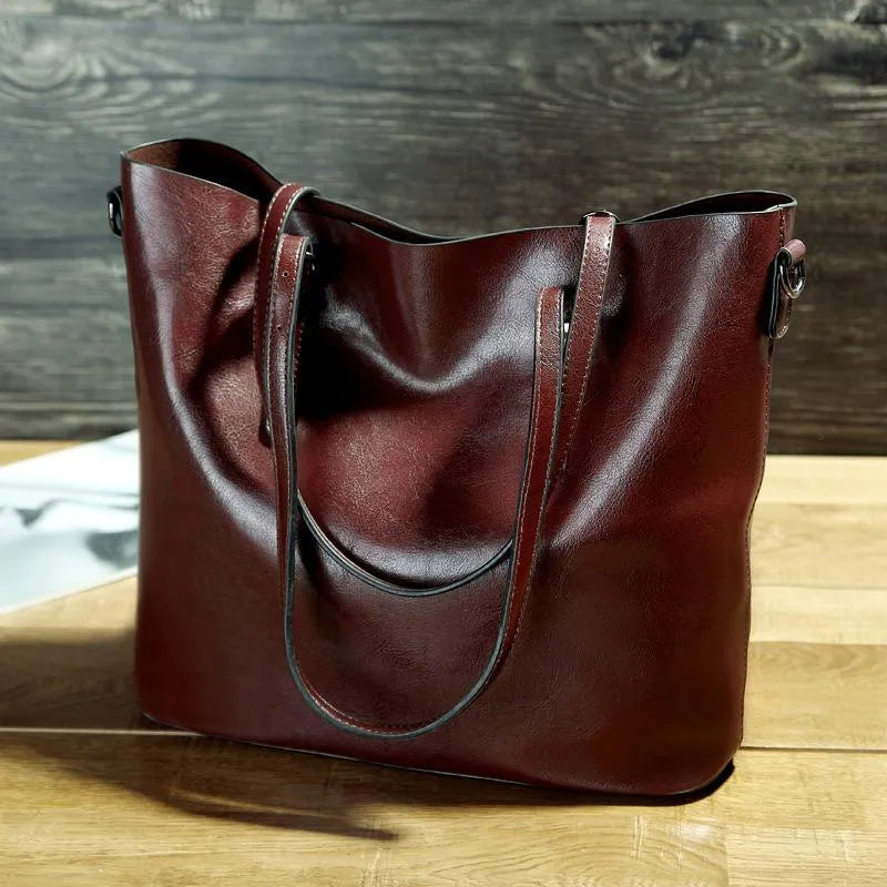 Erika - Sac Cabas Vintage en Cuir Premium